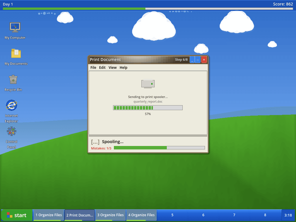 Dokument-drucken Spooling-Animation
