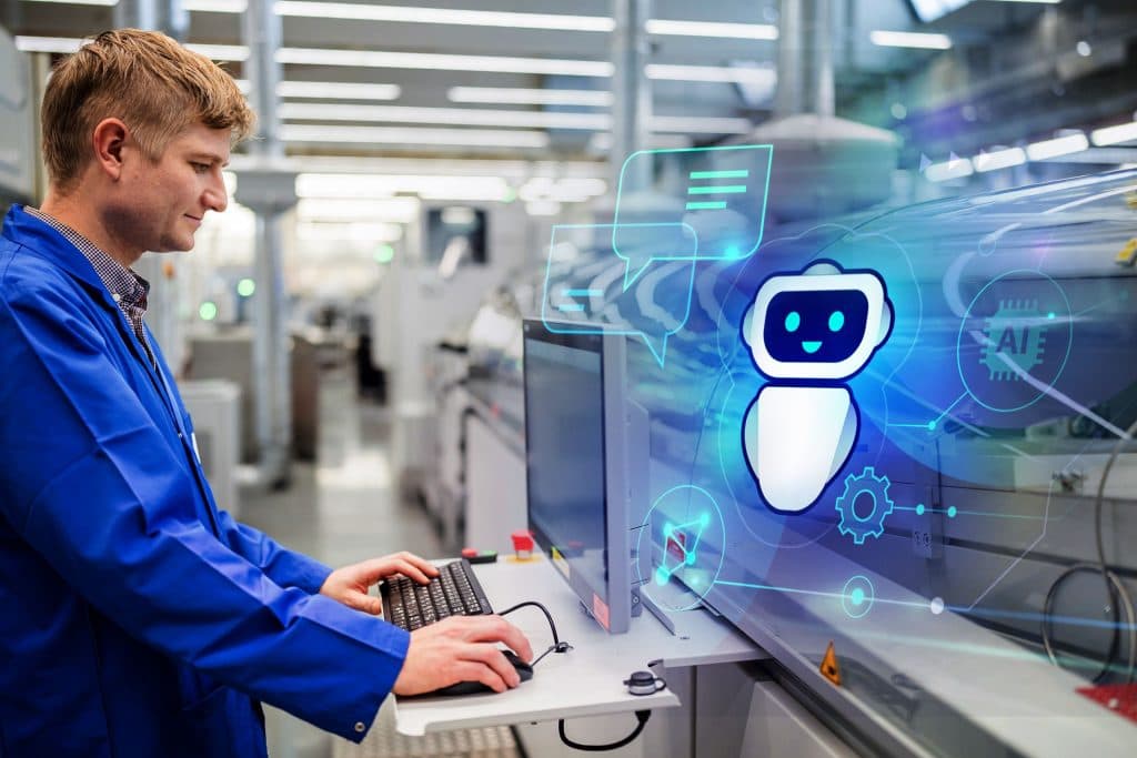 Industrial Copilot Demo am Microsoft-Stand der Hannover Messe